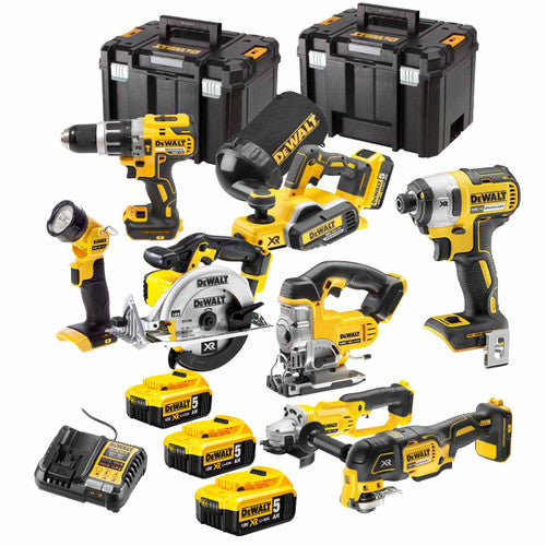 DeWalt TDKIT8 XR 18V 8 Piece Kit with 3x 5.0Ah Batteries